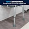 Flash Furniture 26-1/4" L, Plastic, Aluminum, Gray Bath Transfer Bench DC-HY3510L-GRY-GG - alternate 9
